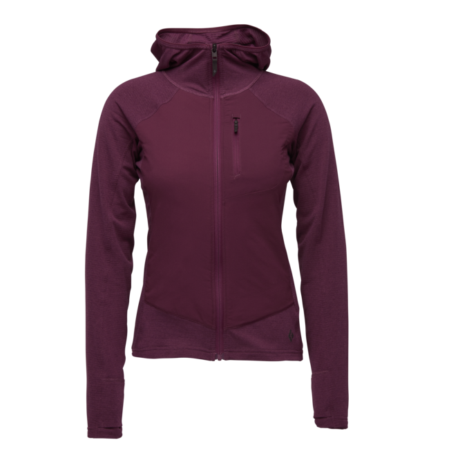 Black Diamond Coefficient Lt felpa ibrida da donna, mora