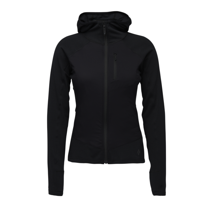 Black Diamond Coefficient Lt Felpa ibrida Donna, nera