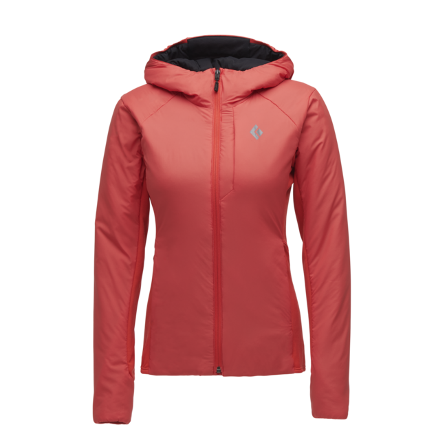 Black Diamond First Light felpa ibrida da donna, rossa corallo