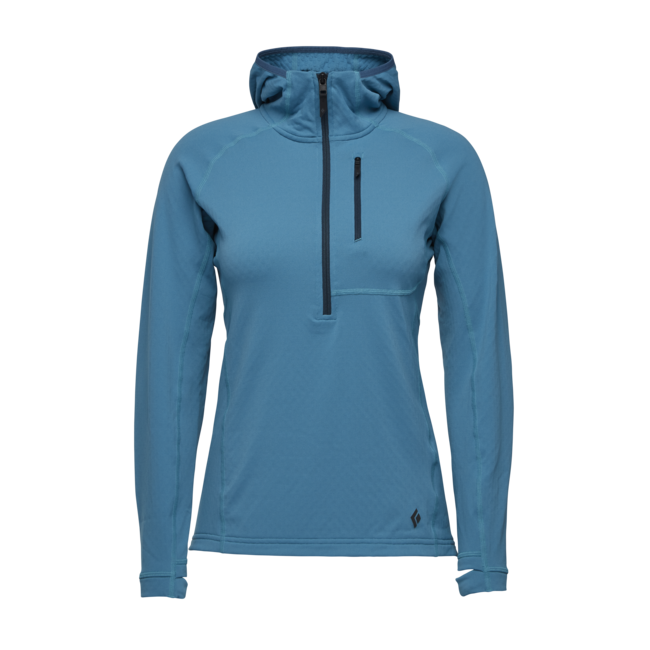Black Diamond Coefficient felpa da donna con cerniera, blu ceruleo