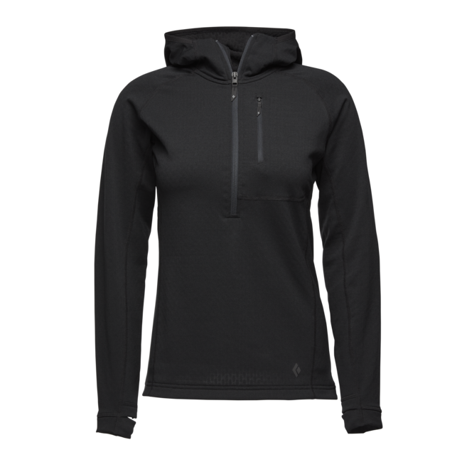 Black Diamond Coefficient felpa da donna con cerniera, nera