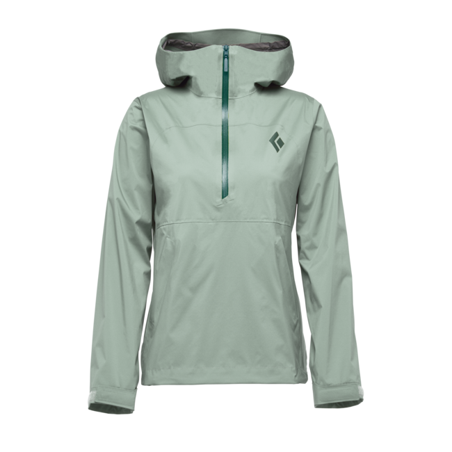 Black Diamond Stormline Stretch giacca a vento da donna, verde schiuma
