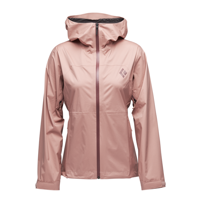 Black Diamond Stormline Stretch Rain Shell da donna giacca impermeabile, rosa gesso