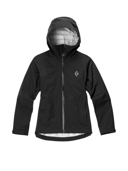 Black Diamond Donna Stormline Stretch Rain Shell Giacca impermeabile, nera