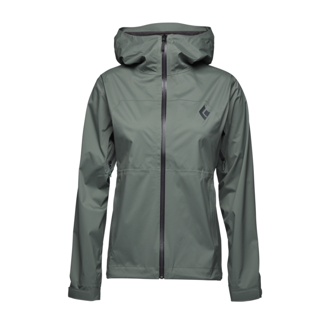 Black Diamond Stormline Stretch Rain Shell da donna giacca, verde alloro