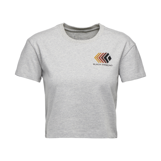 Black Diamond Maglietta donna con maniche corte sbiadite, nickel heather