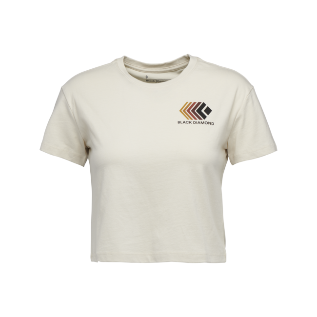 Black Diamond Maglietta donna a maniche corte sbiadita, bianco sporco