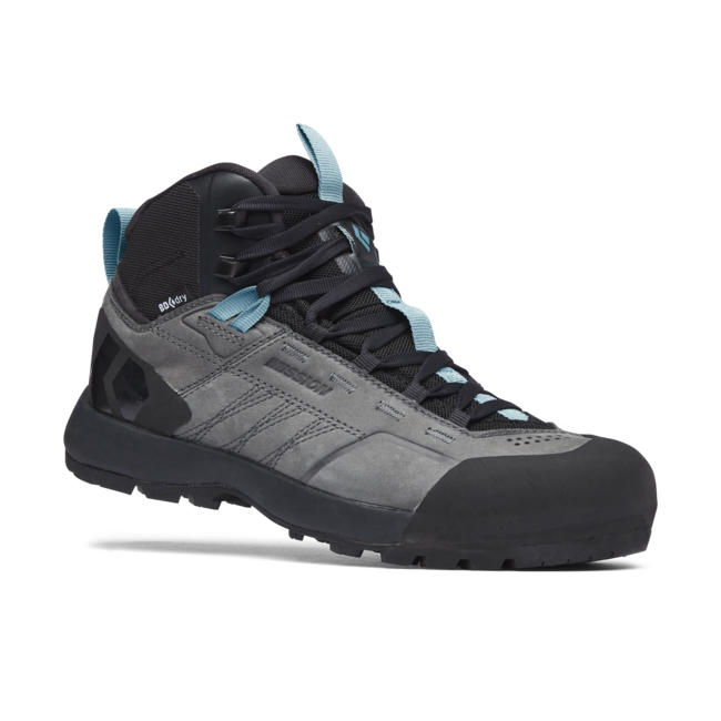 Black Diamond Mission Mid waterproof approach stivali in pelle, grigio acciaio-blu costiero