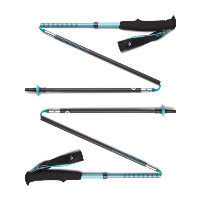 Black Diamond Distance Carbon Z bastoncini da trekking da donna, patina scura
