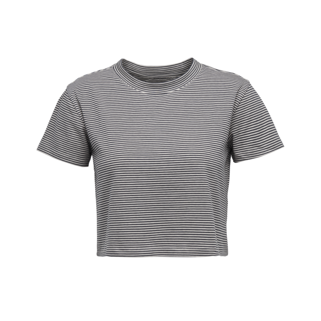 Black Diamond Bd Stripe maglietta a manica corta da donna, bianco sporco-carbone
