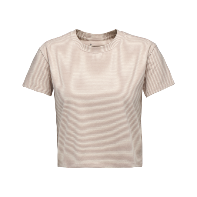 Black Diamond Bd Stripe t-shirt donna a maniche corte, bianco sporco - malva pallido