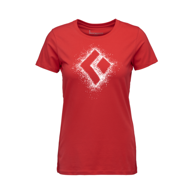 Black Diamond Chalked Up 2.0 maglietta a maniche corte da donna, rosso corallo