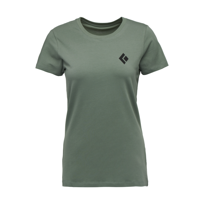 Black Diamond T-shirt a manica corta da donna per alpinisti, verde alloro
