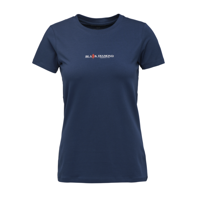 Black Diamond Heritage Wordmark t-shirt a maniche corte da donna, indaco
