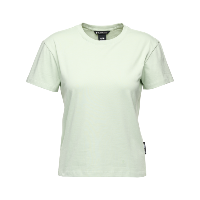 Black Diamond Project t-shirt a manica corta da donna, verde schiuma