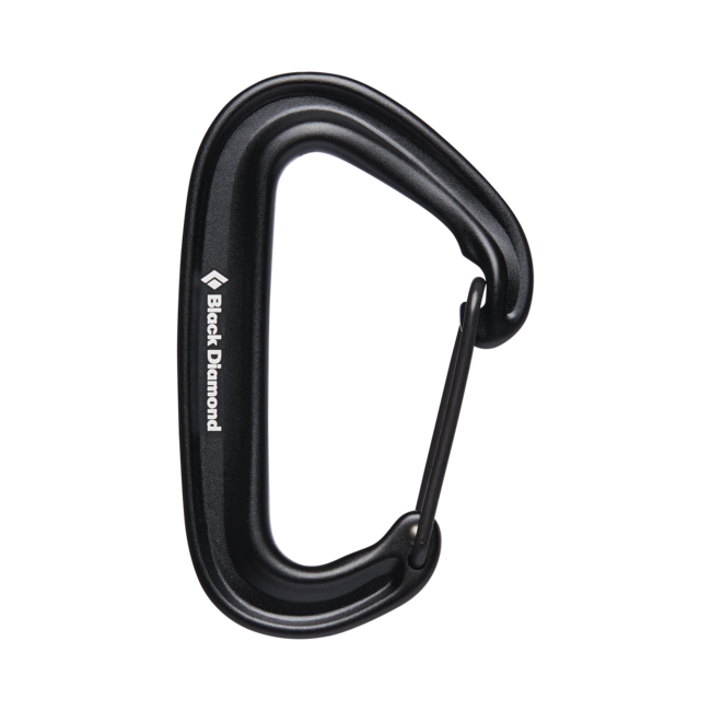 Black Diamond Miniwire moschettone, nero