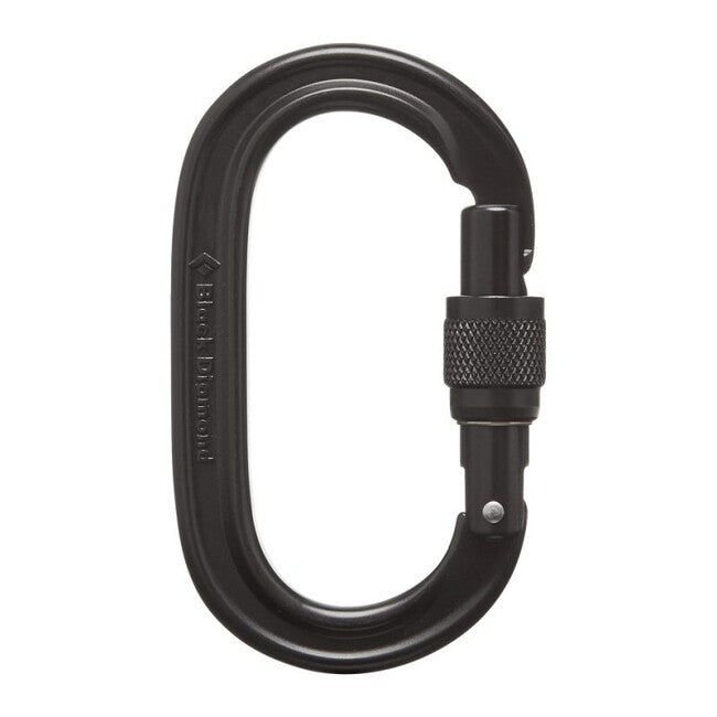 Black Diamond Moschettone ovale con Keylock Scrwgt, nero