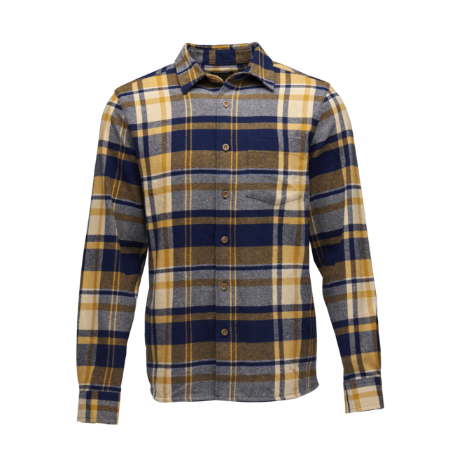 Black Diamond Project Flannel camicia di flanella da uomo, plaid indaco-oro