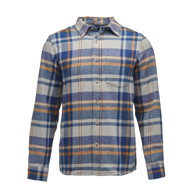 Black Diamond Project Flannel camicia di flanella da uomo, plaid peltro-indaco
