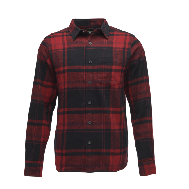 Black Diamond Project Flannel camicia di flanella da uomo, plaid rosso roccia-nero