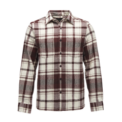 Black Diamond Project Heavy Flannel men's flannel shirt, burgundy-off white plaid