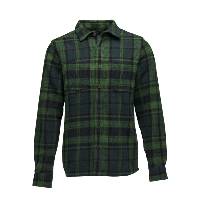 Black Diamond Project Heavy camicia di flanella da uomo, verde palma e antracite a quadri