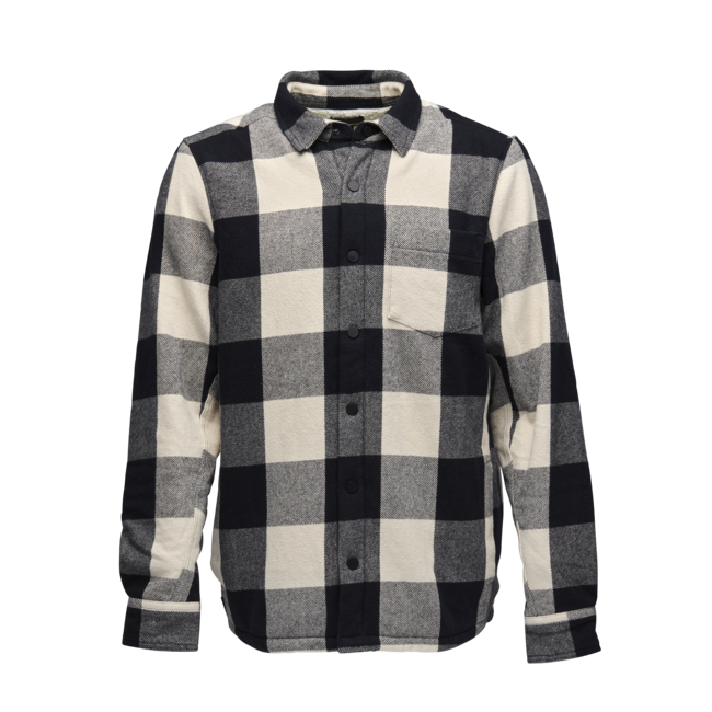 Black Diamond Project Lined Flannel camicia di flanella da uomo, plaid bianco/nero