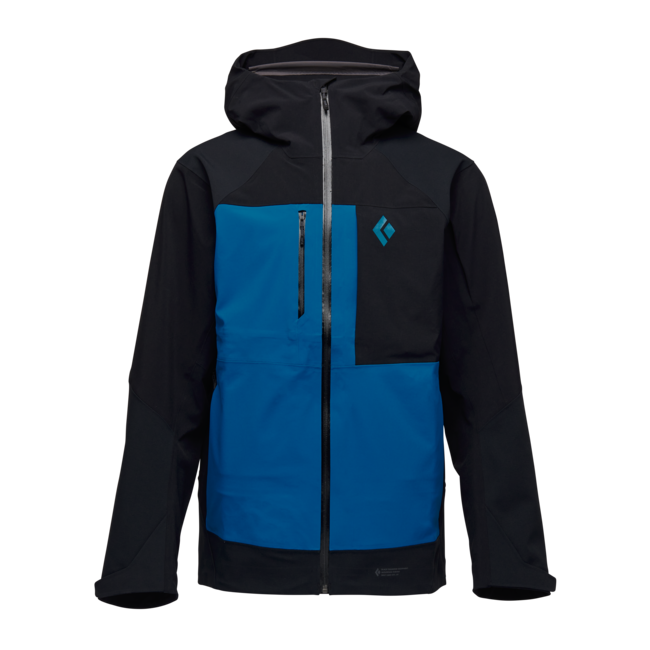 Black Diamond Recon Stretch Pro Shell da uomo giacca da sci, nero-kingfisher