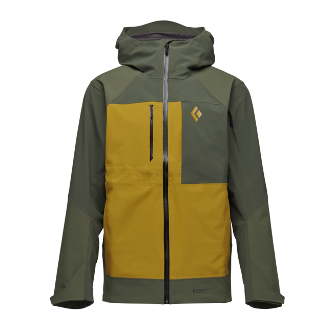 Black Diamond Recon Stretch Pro Shell giacca da sci da uomo, tundra-ambra