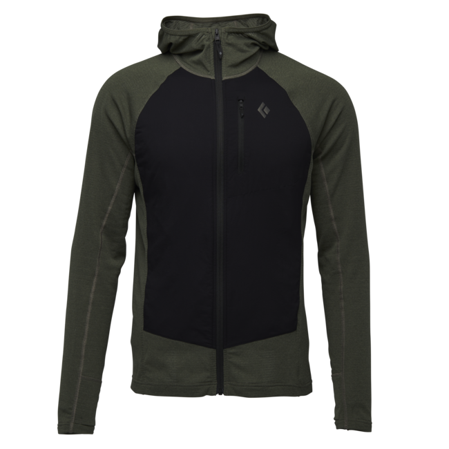 Black Diamond Coefficient Lt Felpa ibrida Uomo, nera tundra