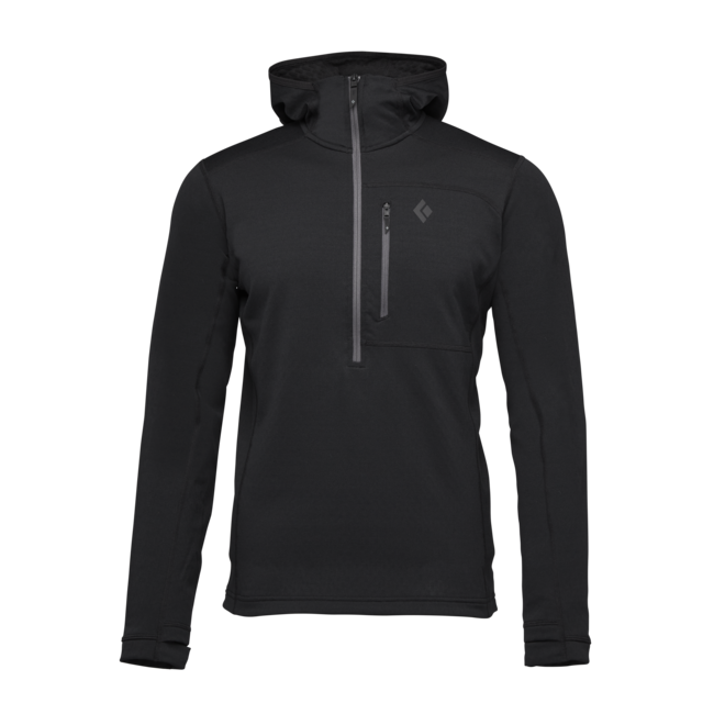 Black Diamond Coefficient felpa da uomo con cerniera, nera
