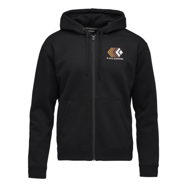Black Diamond Faded felpa da uomo con cerniera, nera
