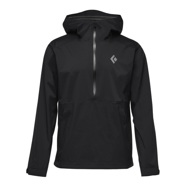 Black Diamond Stormline Stretch Anorak giacca impermeabile, nera