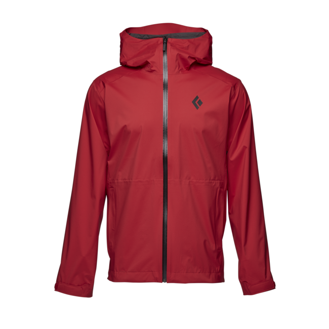 Black Diamond Stormline Stretch Rain Shell uomo, carminio