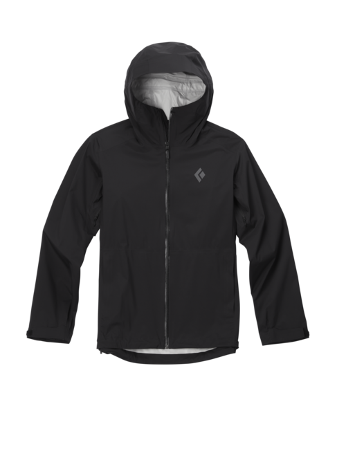 Black Diamond Stormline Stretch Rain Shell giacca impermeabile, nera