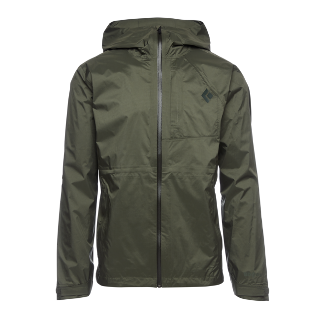 Black Diamond Treeline Rain Shell giacca impermeabile uomo, tundra