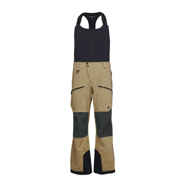 Black Diamond Recon Stretch Pro salopette da uomo, cachi-fumo