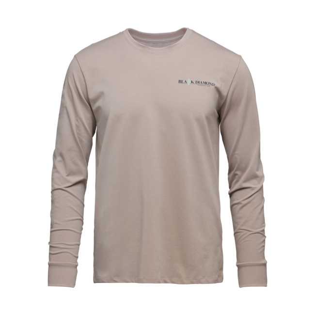 Black Diamond Heritage Wordmark t-shirt a maniche lunghe, malva pallido