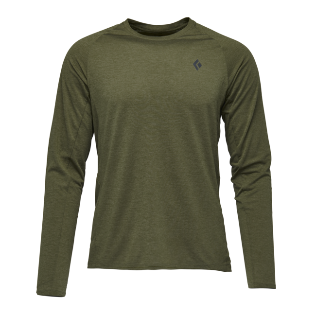 Black Diamond Lightwire Tech t-shirt a maniche lunghe da uomo, verde falesia
