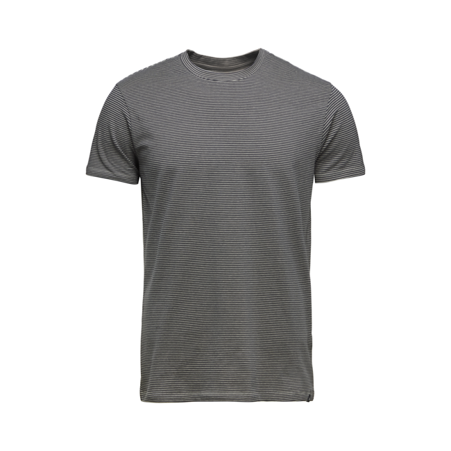 Black Diamond Bd Stripe t-shirt da uomo a maniche corte , bianco antracite