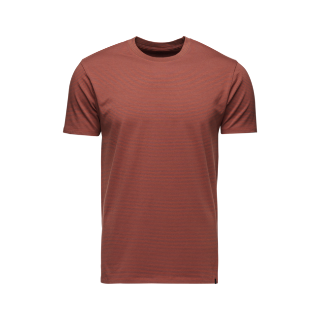Black Diamond Bd Stripe t-shirt a manica corta da uomo, mogano- terra di Siena