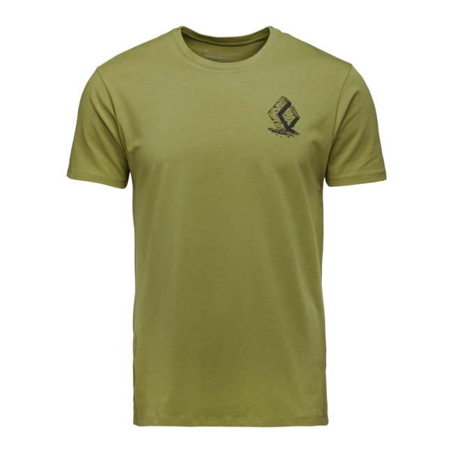 Black Diamond Boulder maglietta a maniche corte da uomo, verde campeggio