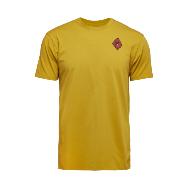 Black Diamond Mono Pocket t-shirt da uomo a maniche corte, ambra