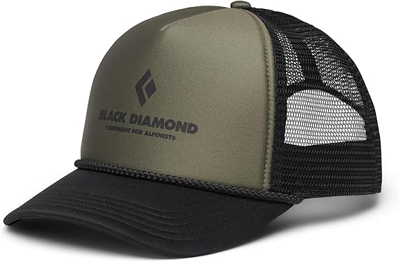Black Diamond Flat Bill Trucker cap, nero tundra eqpmnt per alpnst
