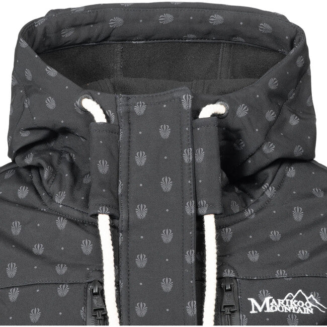 Marikoo ZIMTZICKE P giacca invernale softshell da donna con cappuccio, nera