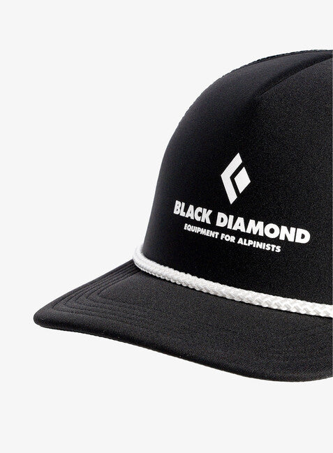 Black Diamond Flat Bill Trucker, nero-nero eqpmnt per alpnst