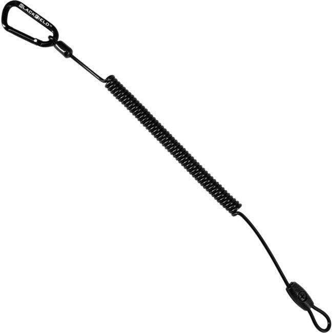 BlackField Spirale di sicurezza con moschettone e morsetto (40-150 cm)