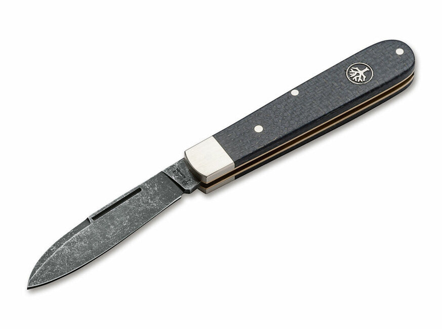 Böker Barlow Prime Jute coltello tascabile 7 cm, nero, micarta