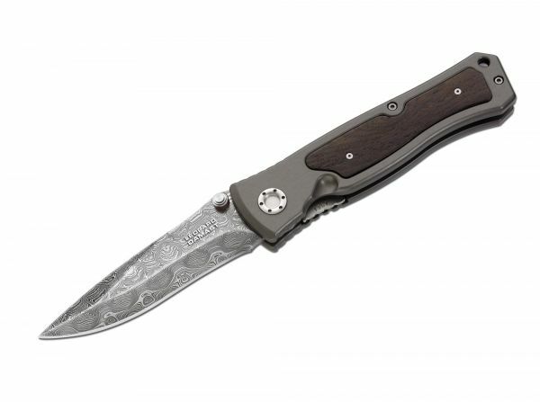 Böker Leopard-Damast II coltello tascabile 9,6 cm, grigio
