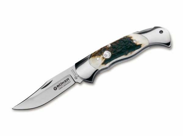 Böker Manufaktur Solingen Scout Stag coltello da tasca 8 cm, corno